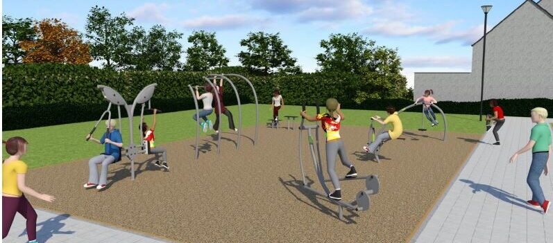 Beweegpark Born met gymtoestellen